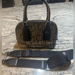 Marc Jacobs Scribble Logo Mini Satchel Bag, Black and Grey, NWOT